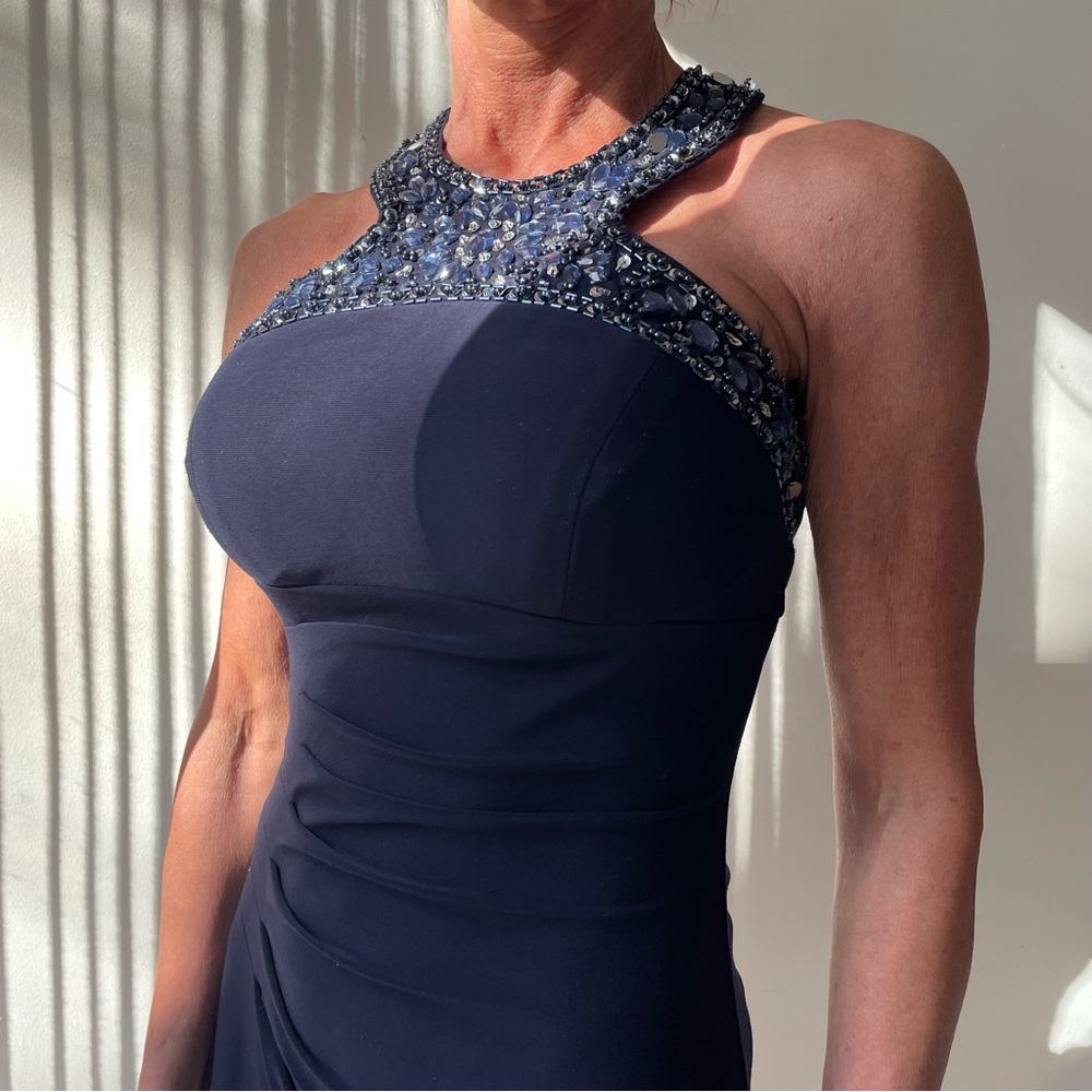 Dark Navy Formal Mini Dress